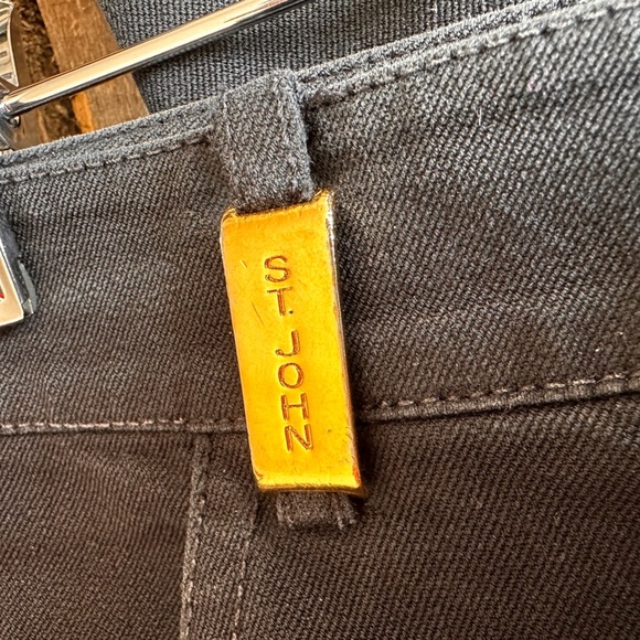 St. John Sport Cotton Blend Black Pants - Picture 11 of 15